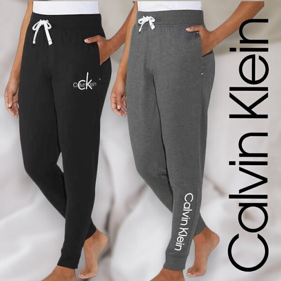Calvin Klein Pants - Calvin Klein | Women's 2 Pack French Terry Joggers | black / ashford grey | NWT